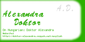 alexandra doktor business card